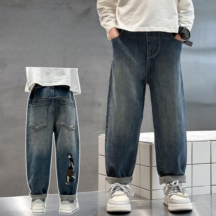 Boys' Denim Pants Spring and Autumn Dad Pant Boys' Children's Jeans Trendy Children's Jeans Loose