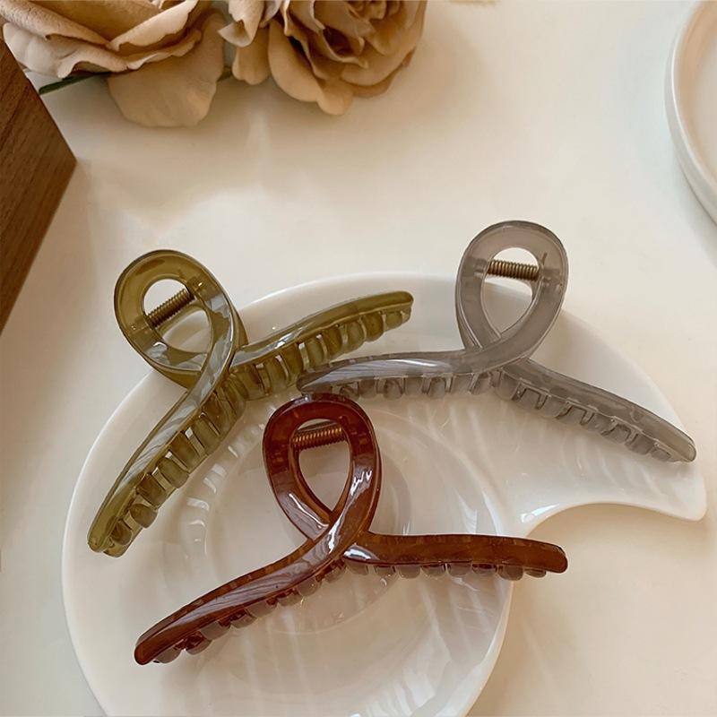 Large grab clip acrylic summer simple clip headgear hairpin Internet celebrity back head hair disc shark clip