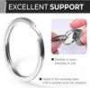 10/100pcs Stainless Steel Key Rings Polished Silver Round Flat Wire Split Key Ring For Jewellery Making Car Keyring DIY 25-35mm