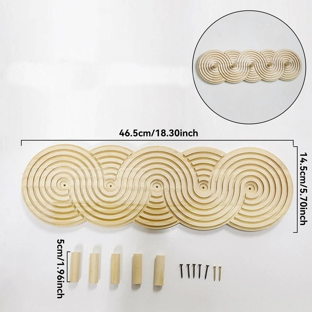 

Bohemian Style Key Storage Rack 5-Hook Entryway Organizer Clothes Storage Holder Apartment Style A