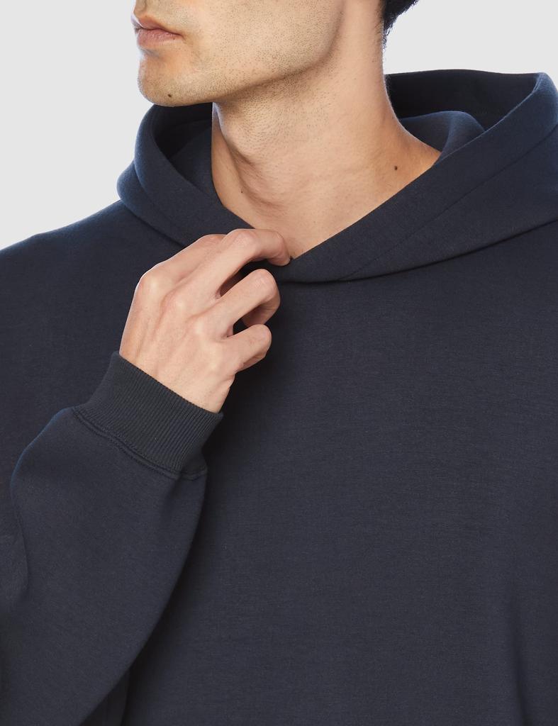 Beams Lights Men's Cardboard Knit Basic Hoodie, Navy, XL
