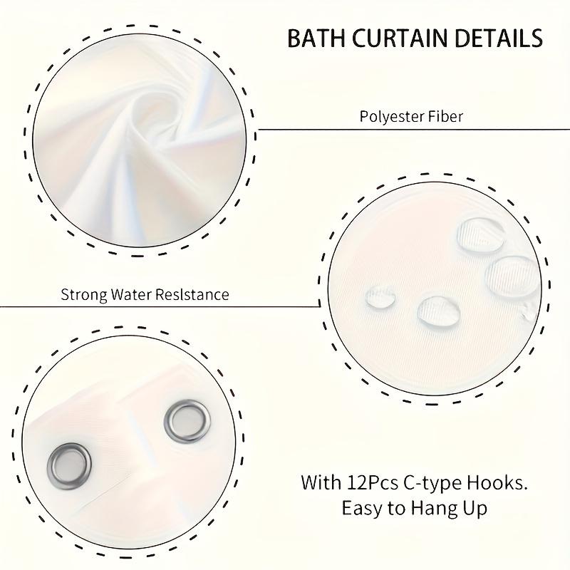 4Pcs Bathroom Shower Curtain Set Butterfly   Bathroom Curtain With 12 Hooks Non Slip Rugs Toilet Cover Mat Bathroom Partition
