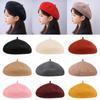 Woolen Warm Winter Kids Berets Solid Color Baby Pumpkin Cap Infant Winter Beanie  For Baby Girl