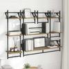 Wall Shelf Set with Shelf 6 pcs Artisan Oak 100 x 25 x 30 cm