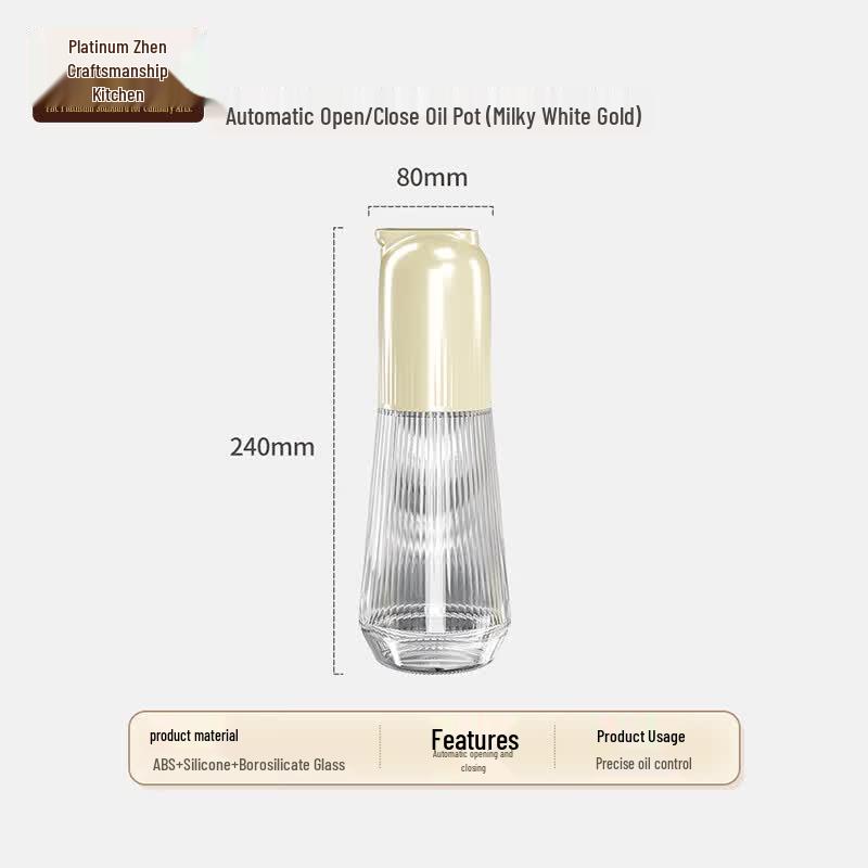 Bozhen Craftsman Chef Automatic Opening Glass Oil Dispenser золотой