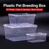 Spacious Reptiles Habitat Housing Container with Slide Out Fece Layer Waste Collection Drawer