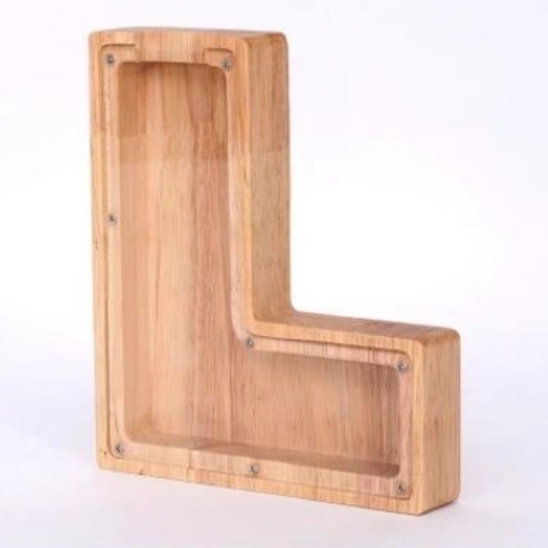 Wooden Letters Piggy Bank DIY Creativity Coin Banknotes Children's Money Box Funny Money Organizer Storage Box Home Decors