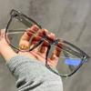 Transparent Frame Anti Blue Light Blocking Glasses Reduce Eye Fatigue Classic Computer Eyewear for Men Women Home Use