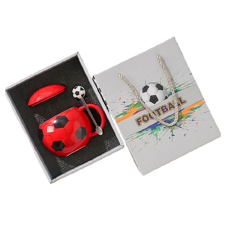 Kreativer Fußball-Form Trinkbecher 14oz Keramik-Fußballbecher Für Partys DekorationUnd Sammlerstücke