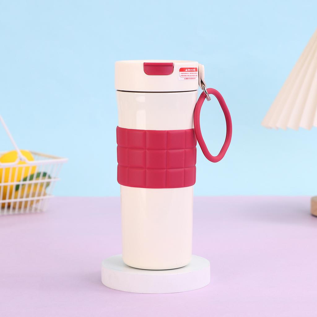 New Ceramic High-value Coffee Cup Household with Tea Partition Straw Cup Outdoor Portable Fruit Tea Kettle