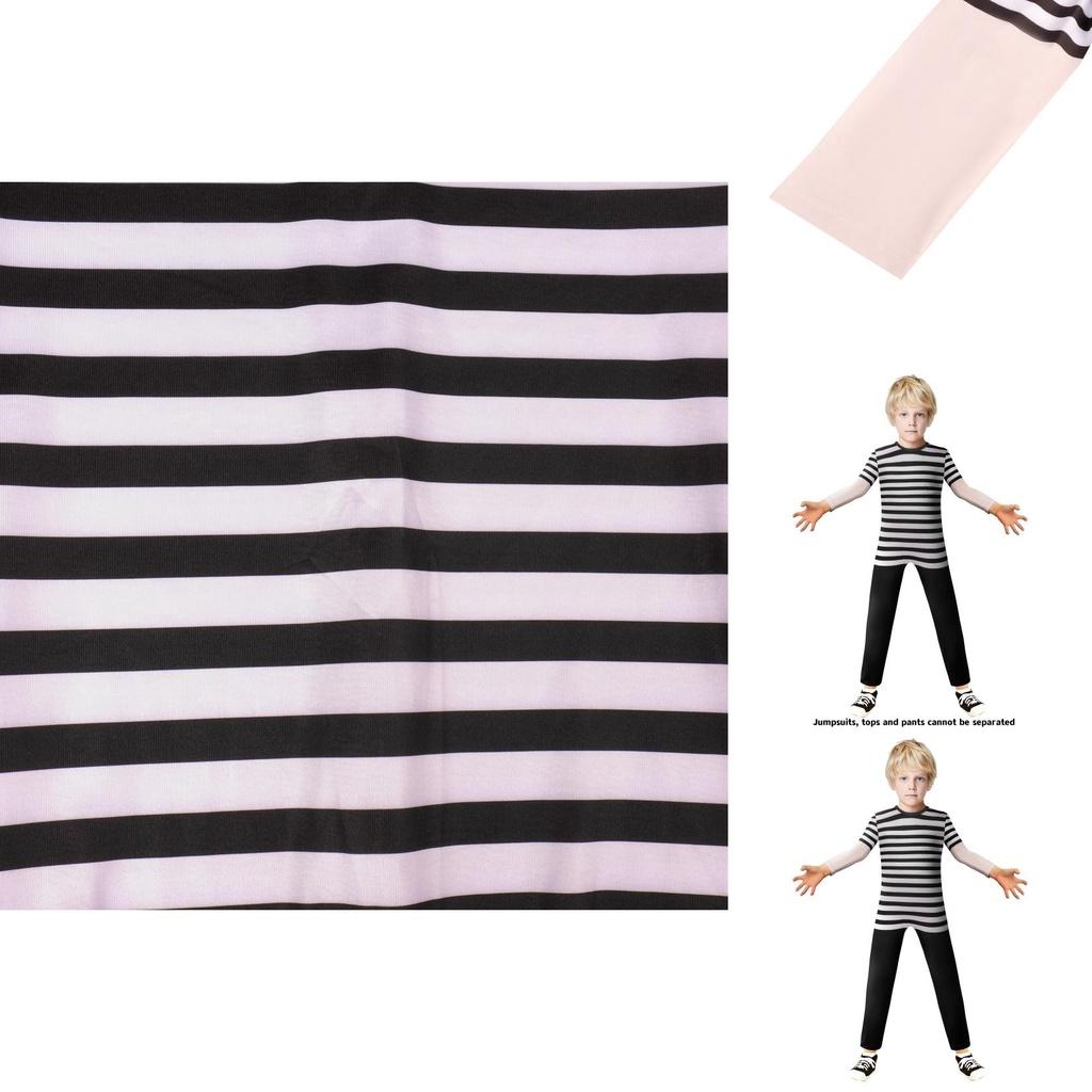 Wednesday Addams Pugsley Addams Jumpsuit Kids Xmas Halloween Theme Party Cosplay