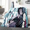 Zenless Zone Zero Anime Character Flannel Blanket Super Soft Warm Cozy Blanket for Sofa Bed Office Travel All‑Season Home Decor Gift
