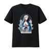 Our Lady of Immaculate Heart Blessed Virgin Mary Women T Shirt Vintage Washed Slightly Soft Stretched Breathable Graphic