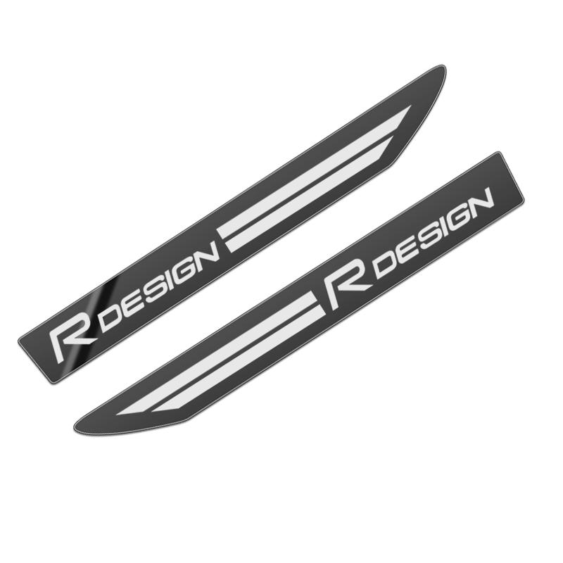 For Volvo 2PCS Stainless Steel Side Wing Badge Emblem Fender For Volvo XC60 XC40 XC90 V40 V90 V60 S80 S60 S90 C40 V70 XC70 Acces