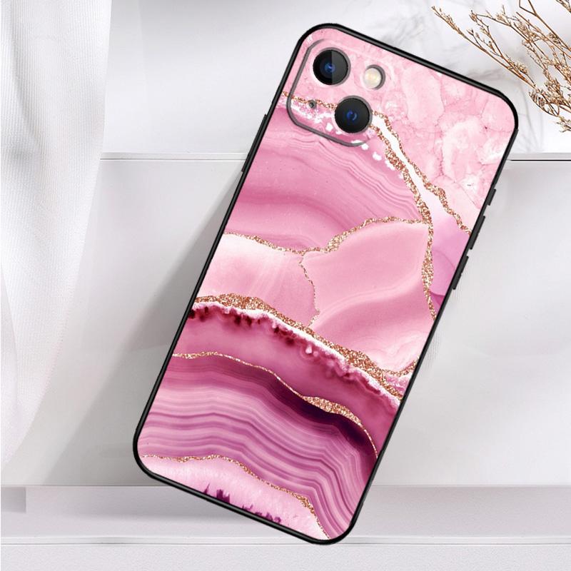 Teal Blue Gold Agate Marble Shockproof Case For iPhone 17 Pro Max 11 14 15 16 Plus 12 13 Mini 16e 17 Air Phone Cover
