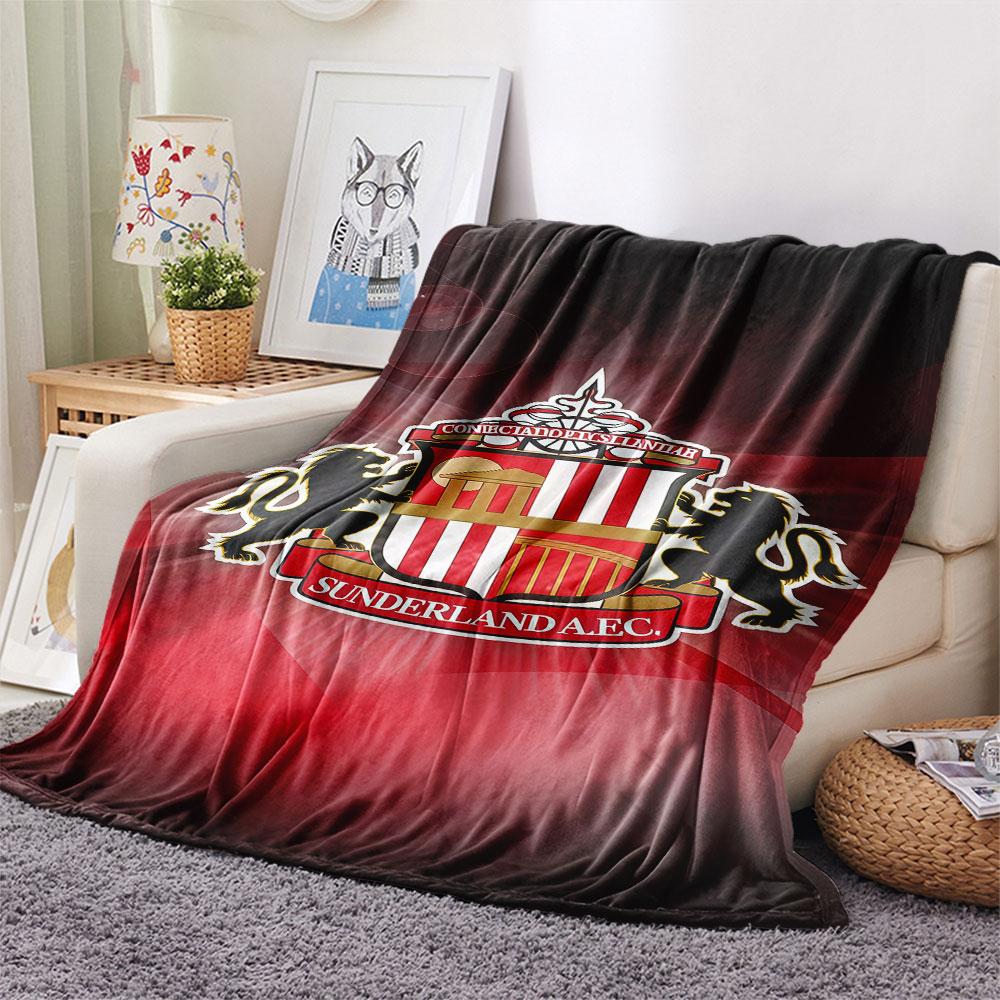 1 Stück Sunderland Association Football Club Gemustert Flanell Decke Geeignet für Alle Jahreszeiten für Heimdekoration Wärme und Komfort Geschenke Feiertagsgeschenk