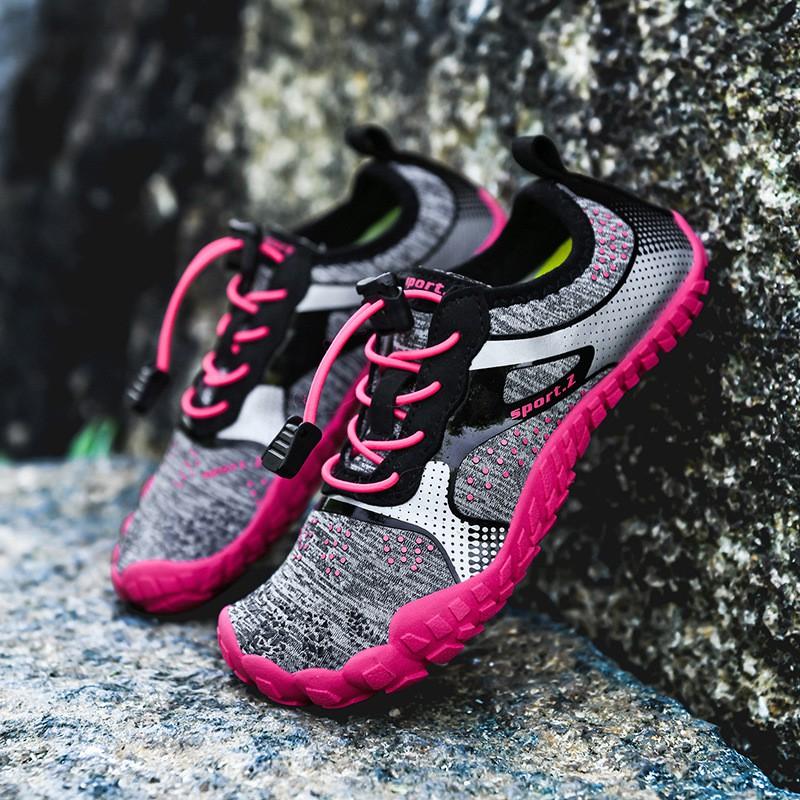 Kids Water Shoes Beach River Trekking Snorkeling Swimming Quick-Dry Mesh Barefoot Aqua With Rubber Sole