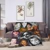 Dalida Soft Warm Blanket  Travel Plush Throw Blanket Fashion Living Room Flannel Bedspread Sofa Bed Cover