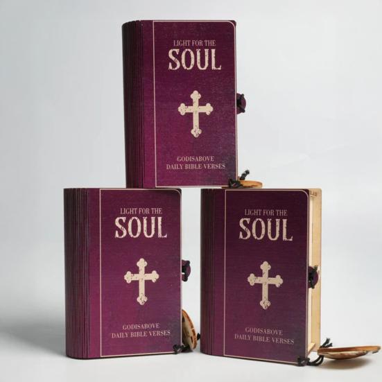 Bible Verses Box Set Daily Encouragement Cards with Wooden Storage Box Devotional Christian Scripture