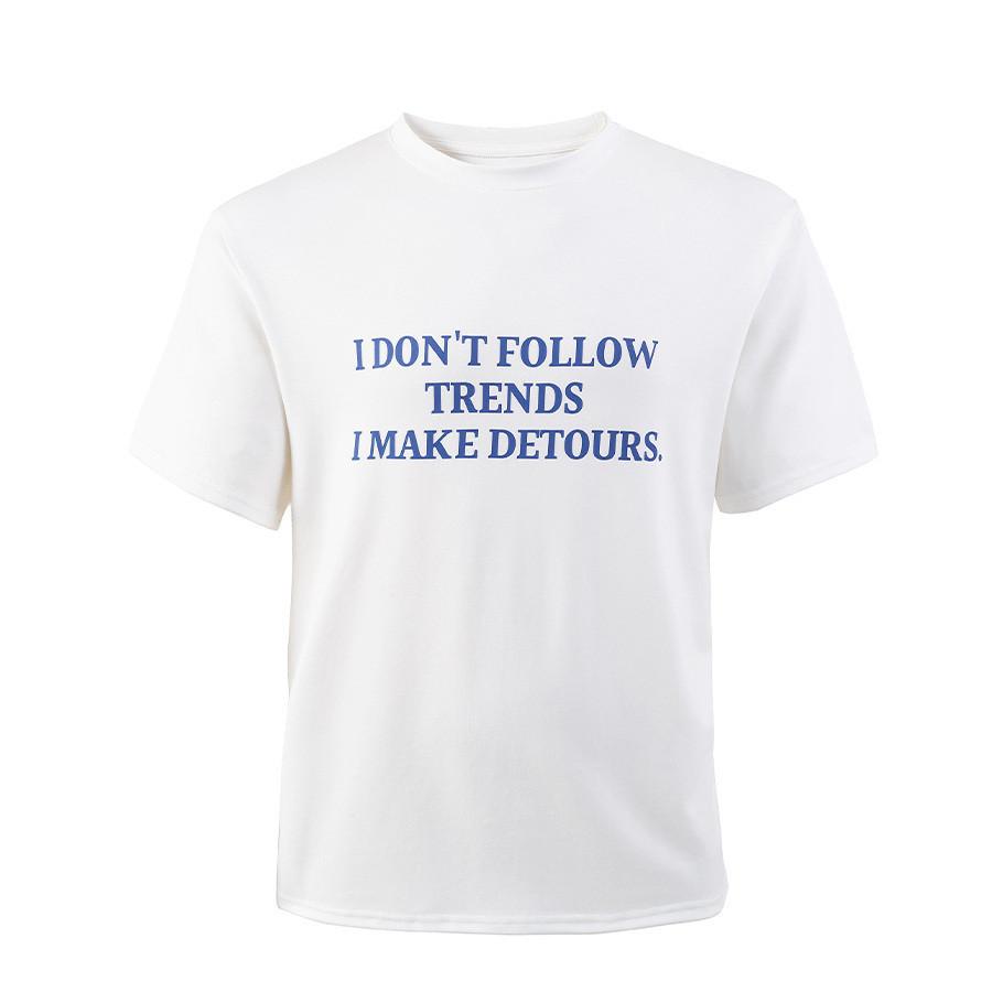 

26ss I Dont Follow Trends Printed ShortSleeved Cotton TShirt S Size Summer New Style Mens and Womens Trend 4XL