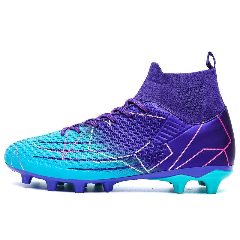 New High-top Football Shoes Spike Broken Nails Competition Training Shoes Boys and Girls Football Shoes