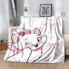 1pc"Adorable Aristocats Marie Pink Bow Blanket Perfect for Home Decor, Couch Cover, Travel, Camping, Office Nap