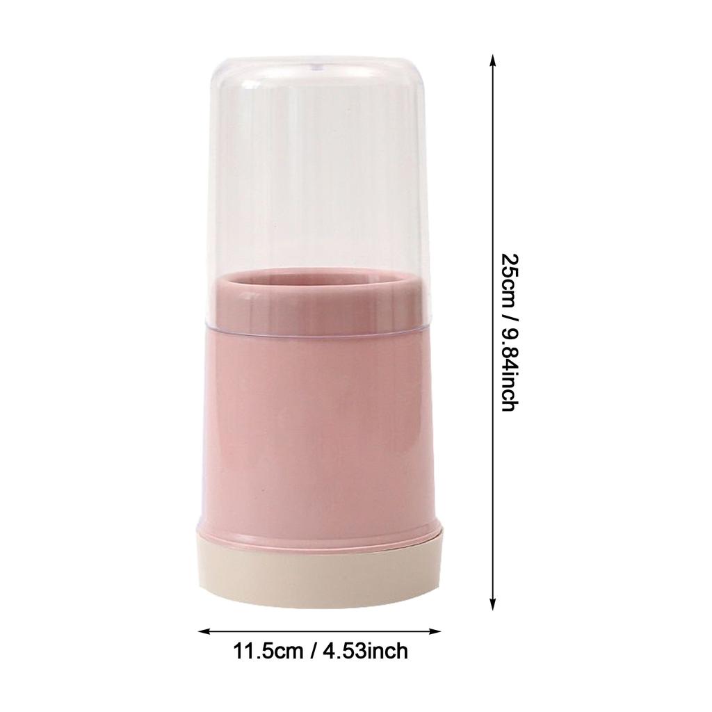 Kitchen Utensil Round Holder with Lid Plastic Cutlery Storage Holder Round Cutlery Drainer for Home Utility Storage Accessories