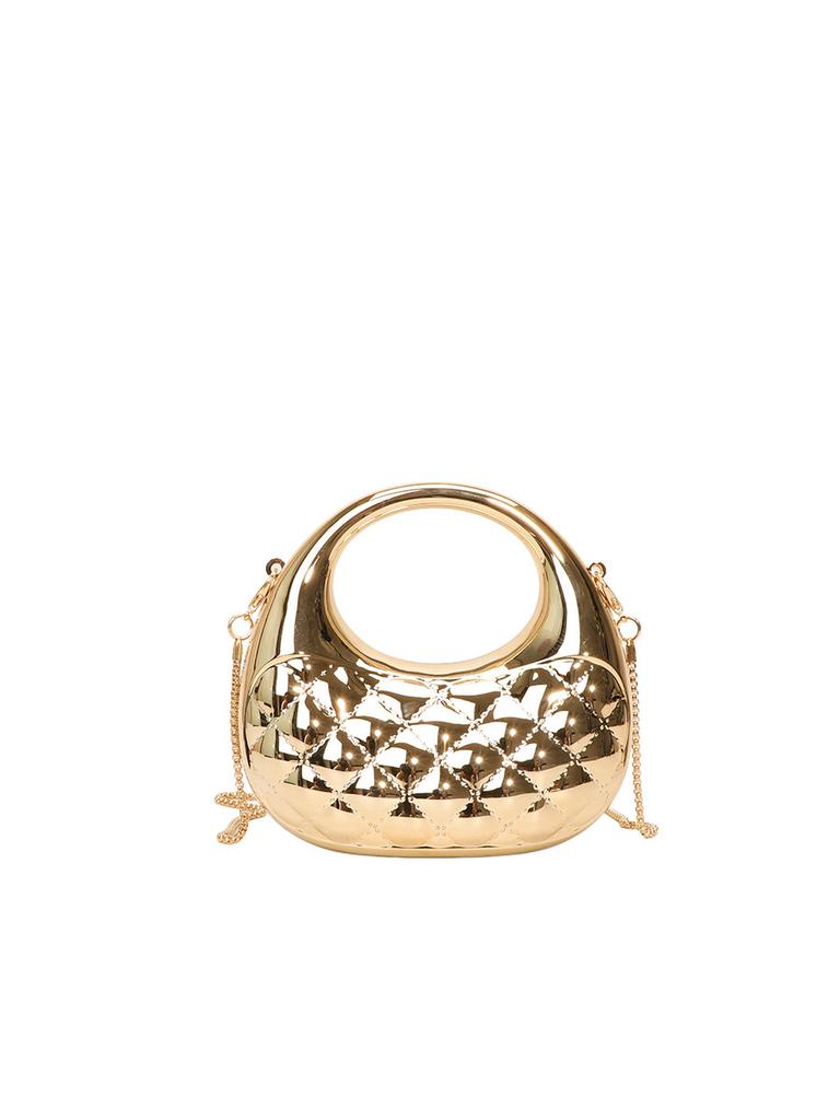 Mini Goldene Abendtasche Handtaschen Luxus Designer Umhängetaschen Lustige Form Party Hochzeit Acryl Glänzende Clutch Tasche