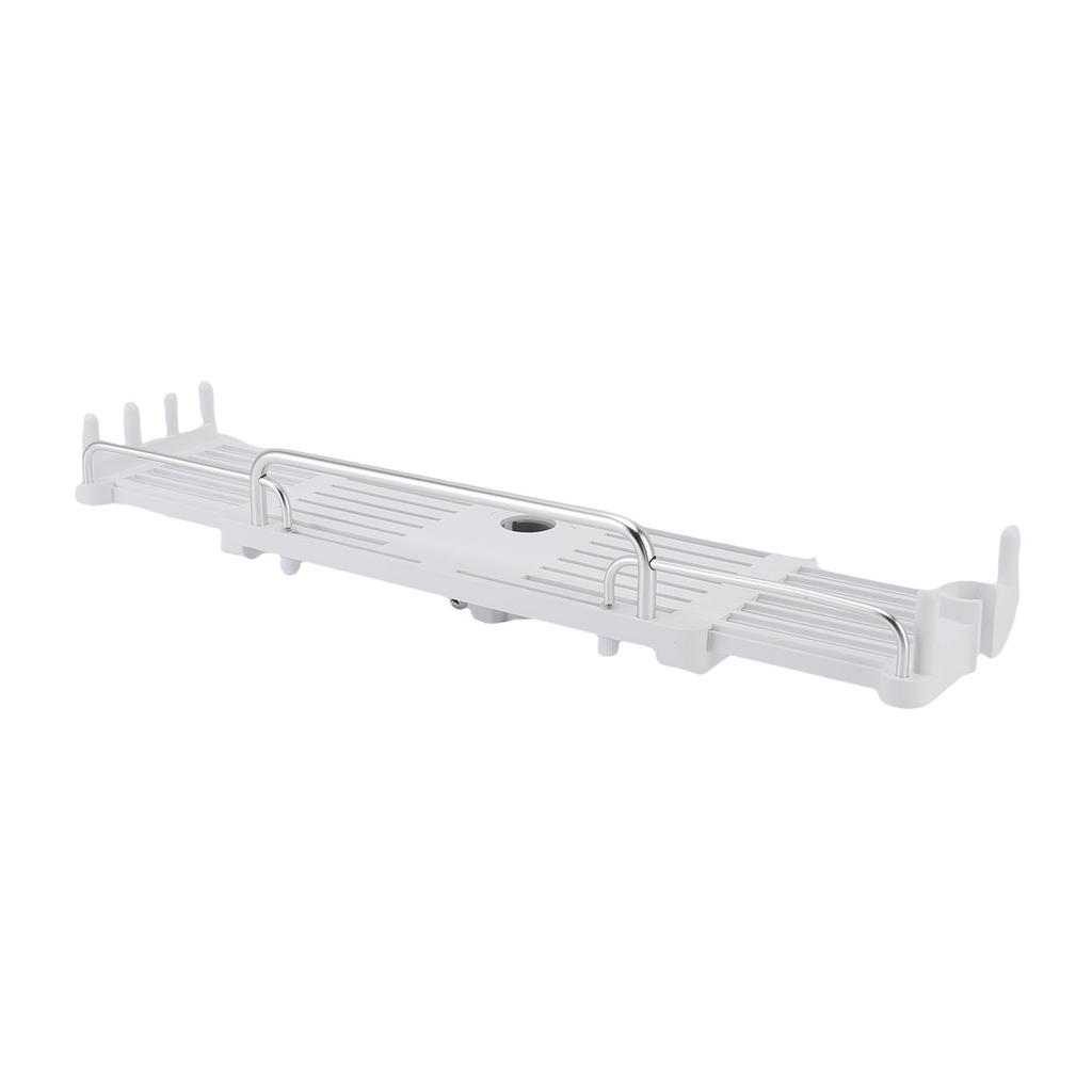 Extendable Shower Shelf Liftable Shower Organizer Rack Holder with Towel Bar for Bathroom