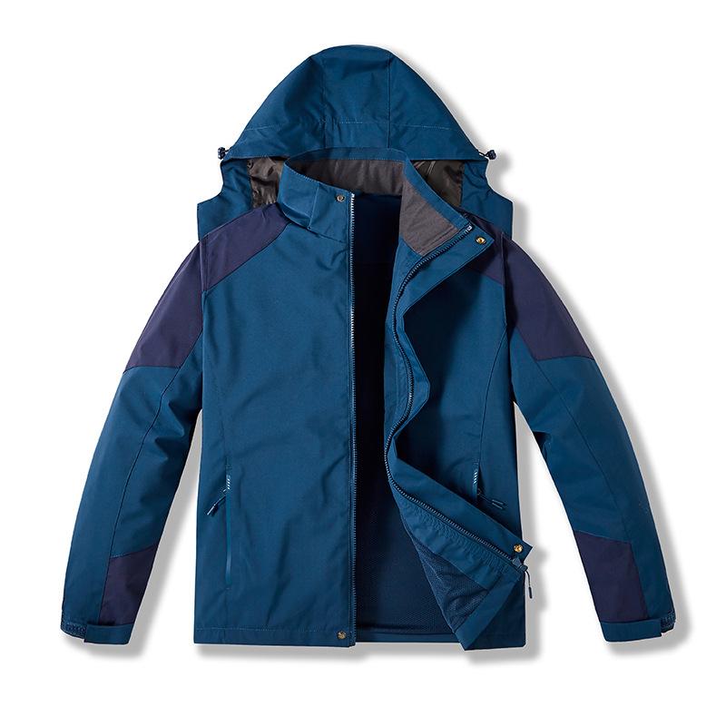 Sports Hardshell Men's Spring and Autumn Running Coat Outdoor Couple Hardshell Casual Hooded Jacket Waterproof Windbreaker