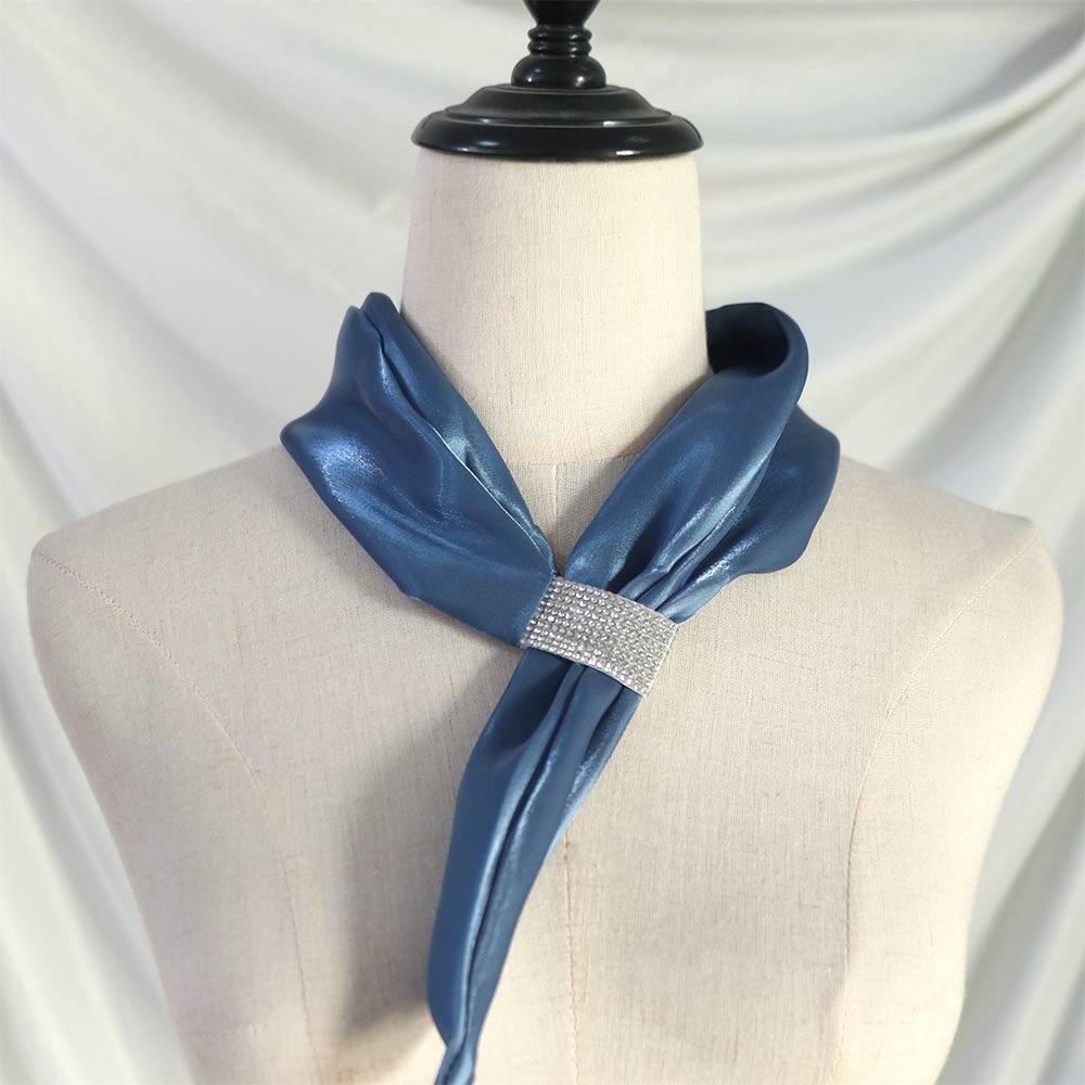For Girl Sunscreen Shawl Cross Scarves Satin False Collar Silk Scarf Cross Neckerchief