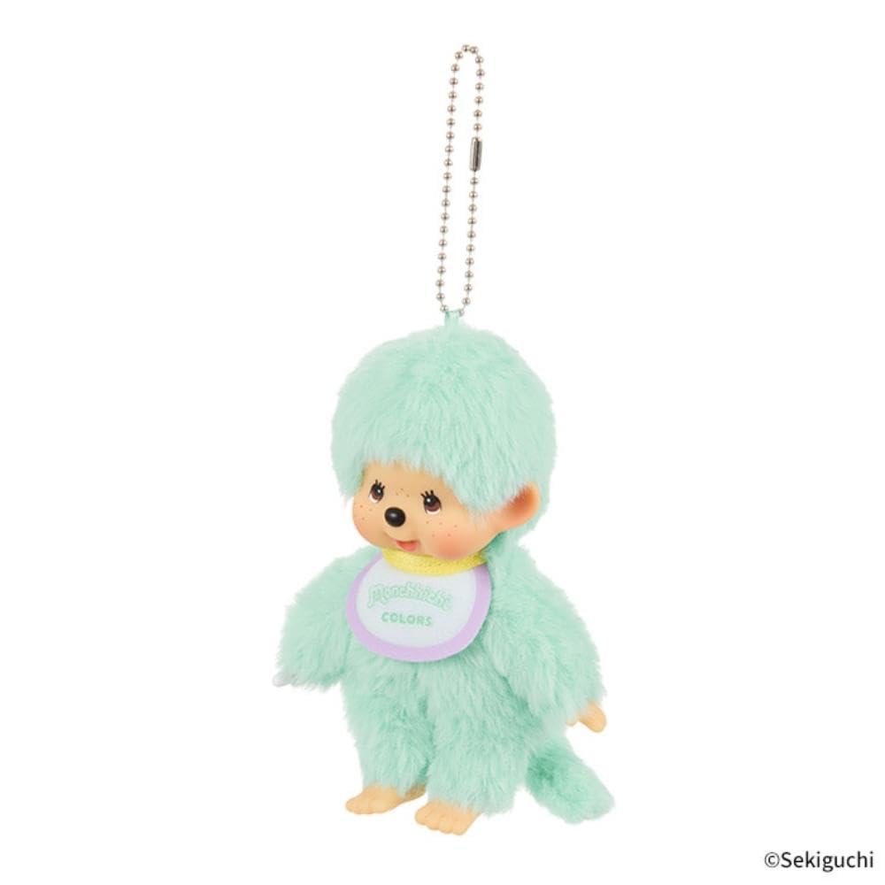 [Sekiguchi] Monchichi COLORS Plush Keychain Mint Green
