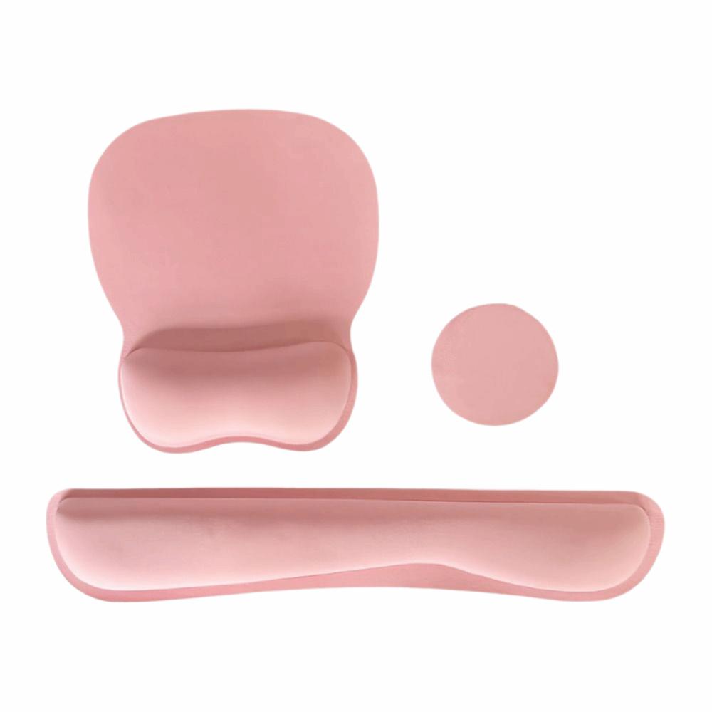 3Pcs Soft Mouse Wrist Support Pad Non-Slip Base Wristband Mouse Mat  Computer Accessories