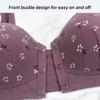 Women's Underwear Front Buckle Without Steel Ring Printing Bra Plus Size