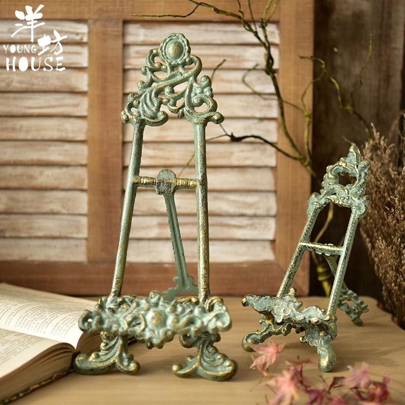 Retro Nostalgic Cast Iron Photo Frame Creative Desktop Picture Holder European Style Decoration for Home Ornaments