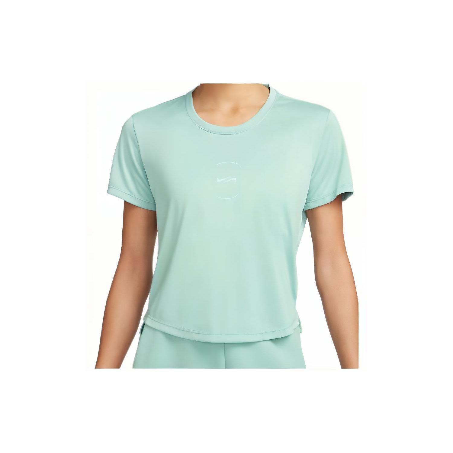 

Nike Logo Print Round Neck Cropped Short Sleeve T-Shirt Women Tops Light-Green FN7255-309 L