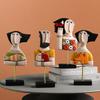 Simple for Creative Women Face Art Statue Lady Sculpture Abstract Characters Crafts Ornaments Home Office Bedroom Craft