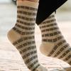 Abiruz Women's Tone-on-Tone Brick Pattern Socks HM-66-WBT