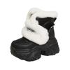 Snow Boots Women's Height-increasing Women's Shoes In the Winter of 2025 New Muffin Thick-soled Fluffy Shoes Piled and Thickened Warm Short Boots