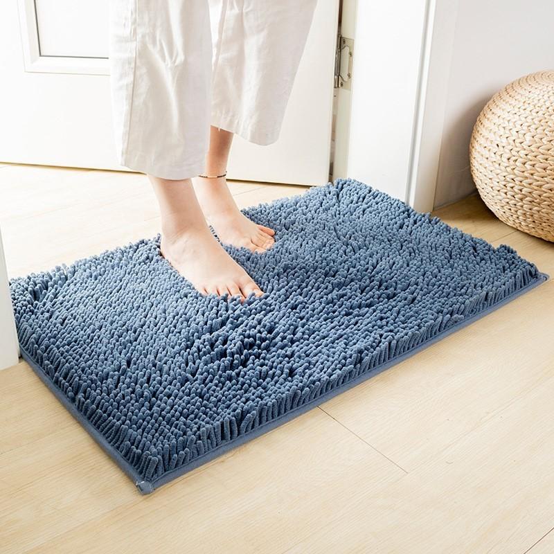 Chenille Rug Bathroom Mat Dogs Doormats Absorbent Non Slip Bath Mats Shower