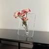 Photo Frame Vase Transparent Stylish Decorative Acrylic Hydroponic Flower Vase for Office Wedding Home Acrylic Photo Frame Vase