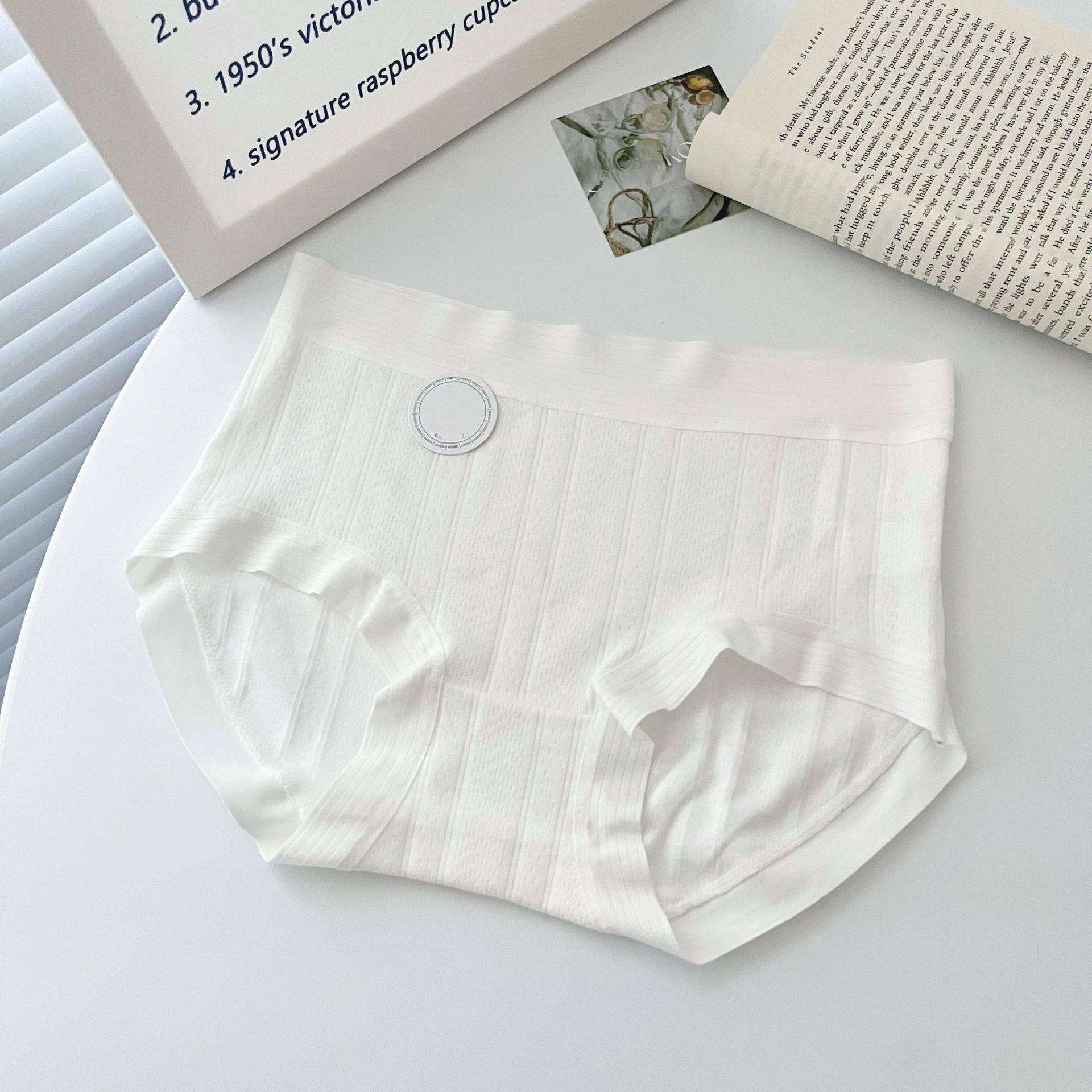 

Хлопок~7A антибактериальное женское нижнее белье женские однотонные трусики из чистого хлопка трусы бикини не оставляющие следов L белый