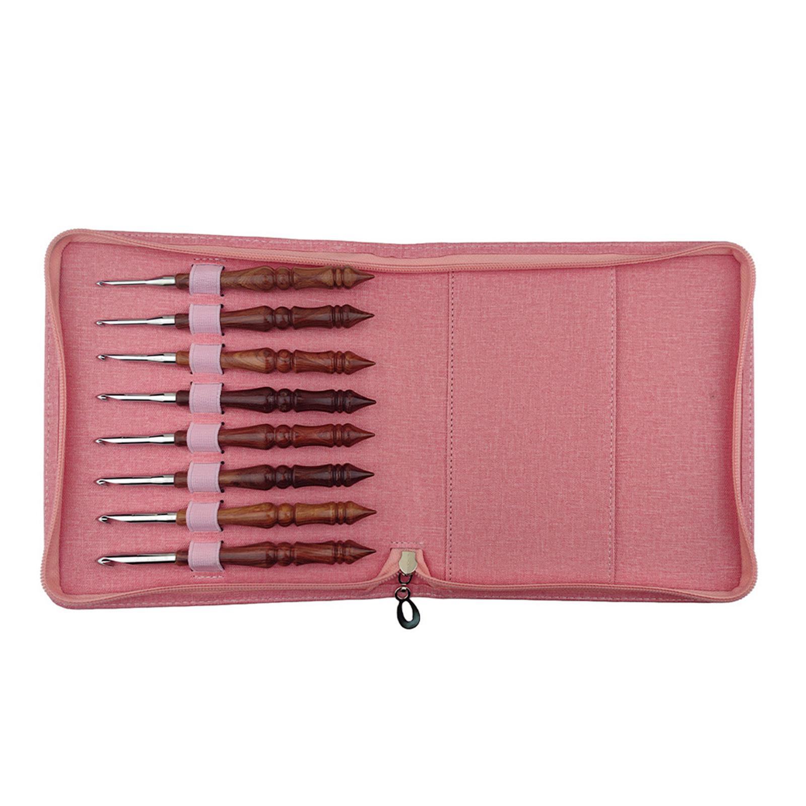 

8Pcs Wood Handle Crochet Hook 3.0mm-7.0mm Ergonomic Crochet Needle for Beginner Knitting Crocheting Sweater Scarf Gloves