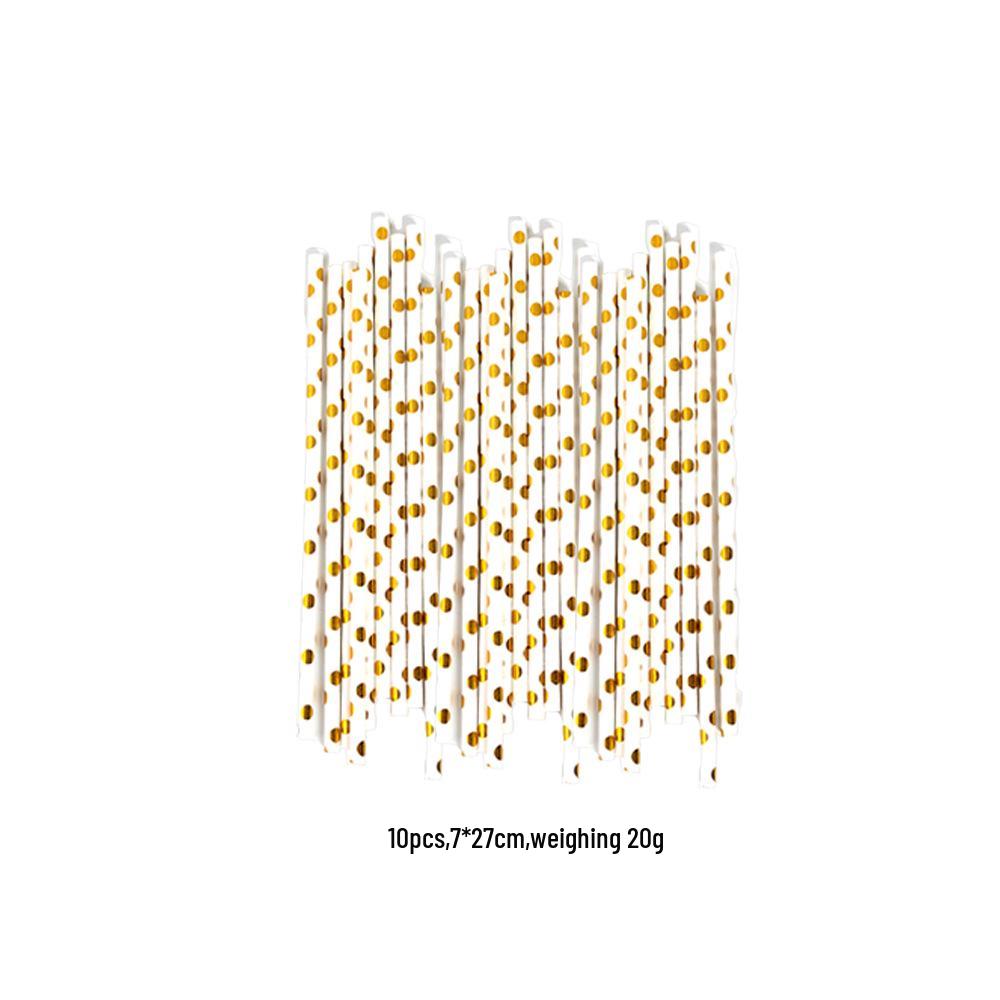 Multi-color Hot-Stamped Party Paper Tableware Set: Plates, Cups & Napkins