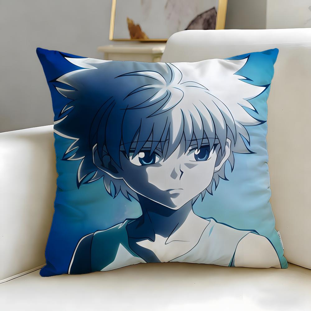 Klassische Anime HUNTER HUNTER Kissenhülle Weich & Leicht zu Waschen Kissenbezug – Vielseitig für Sofa, Bett, Reise und Büro