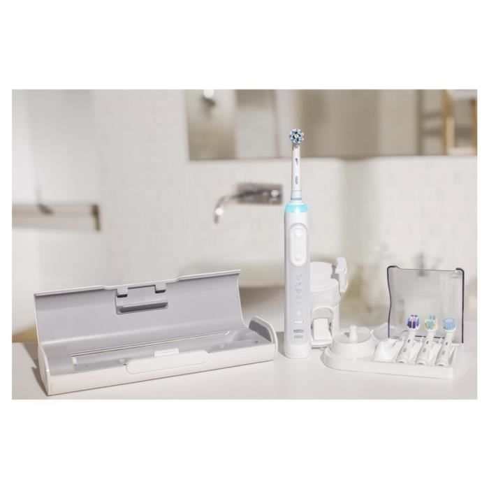 Brosse À Dents Électrique ORAL-B Genius 9000 - Blanc - 6 Modes De Brossage - Minuteur 2 Min