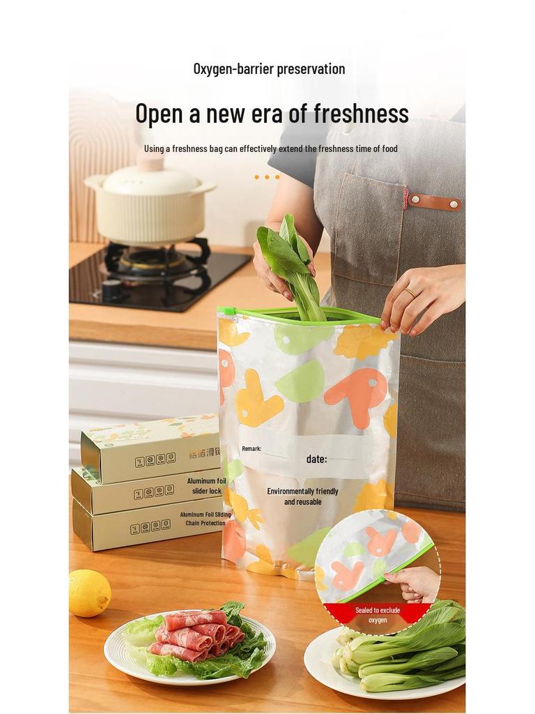 Aluminum Foil Sealing Slider for Food Preservation in Refrigerator & Freezer