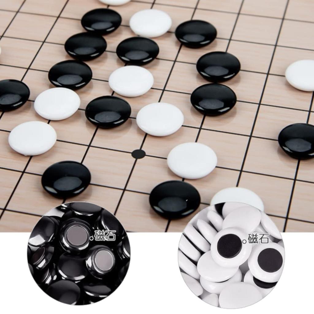 Portable Go 19x19 suitable for beginners and board, foldable, magnetic, board, 37x37cm, professionals.