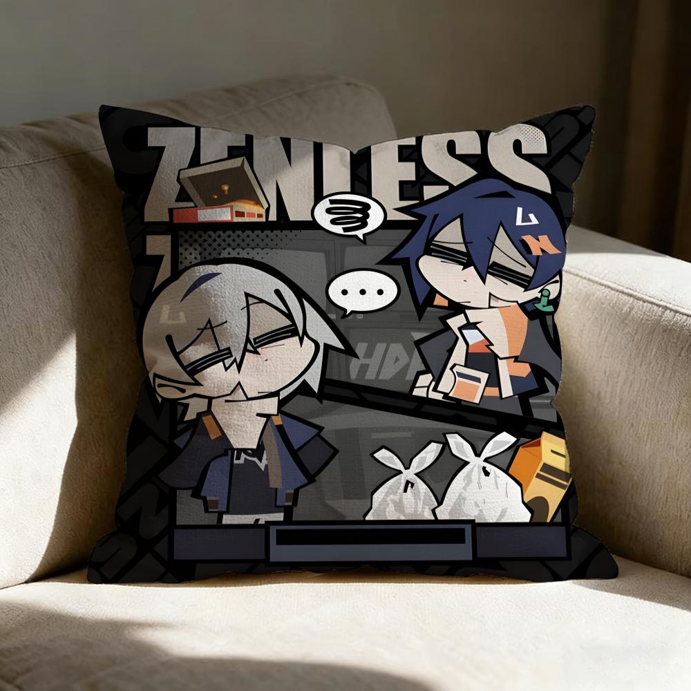 Zenless Zone ZZero Anime Pillow Case Linen Pillow Covers Cover For Couch Living Room Bench Patio Floor Linen Home Decor