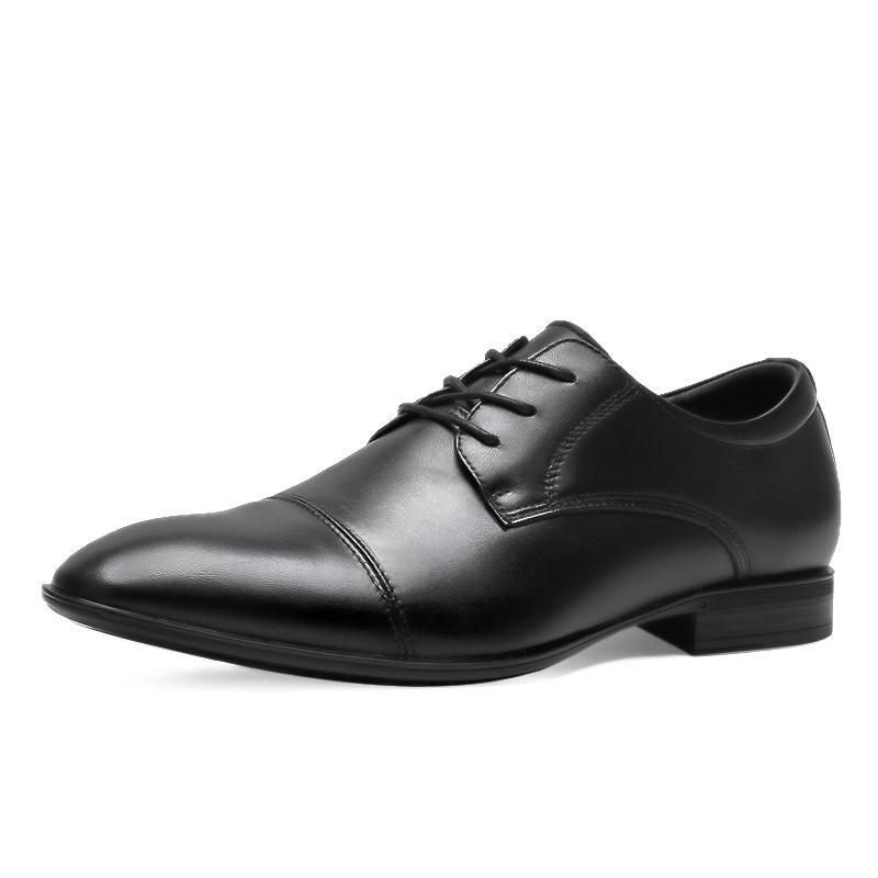 Men s Genuine Leather Lace-Up Loafers - Breathable Round Toe Business Casual Shoes 48